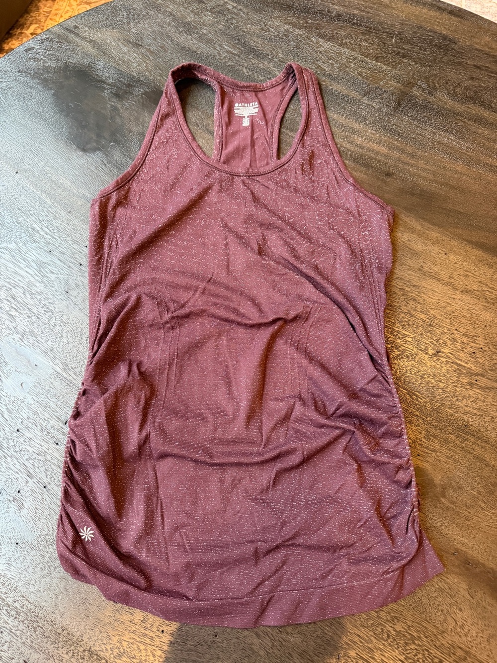 Athleta Wine Racerback Tank with Subtle Speckle